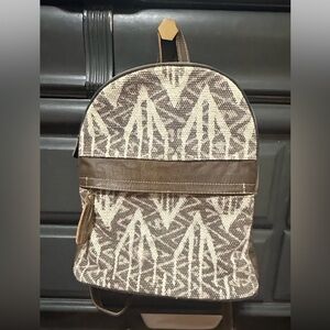 Myra Bags Brown and Cream Patterned Women’s Backpack